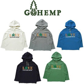 【送料無料】【MEN'S】GOHEMPゴーヘンプ BORN THIS WAY LOOSE HOODY ボーンディスウェイルーズフーディ 肌寒さが残る時期やキャンプの冷え込み等にも丁度良く3シーズンあらゆるシーンで使い勝手が良いライトオンススウェット着心地の良さとトレンド感のフードパーカー