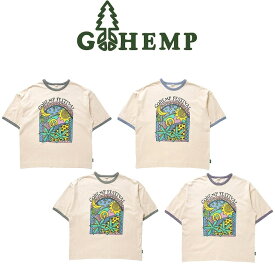 【送料無料】【MEN'S】GOHEMP FANTASIC FES WIDE RINGER TEE E ゴーヘンプ架空の祭典"GOHEMP FESTIVAL"がテーマ オリジナルデザイントレンドでもあるリンガーTシャツルーズな着用感が特徴のワイドシルエット夏場でも紫外線が気になる時など様々なシーンで重宝するアイテム