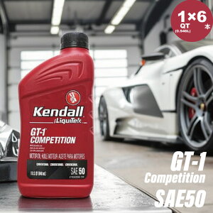 1QT×6{ Kendall Ph GWIC GT-1 Competition Oil with LiquiTek Motor Oil SAE50 SP Ki ŐV ȔRIC }bNXGWIC LebN tH[~