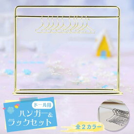 【楽天SS対象商品10％OFF】 お得なクーポン配布中 ハンガーラック ハンガー10本セット ドール用 人形 ミニチュア 洋服 着せ替え ミニドール 衣装 可愛い マネキン 送料無料
