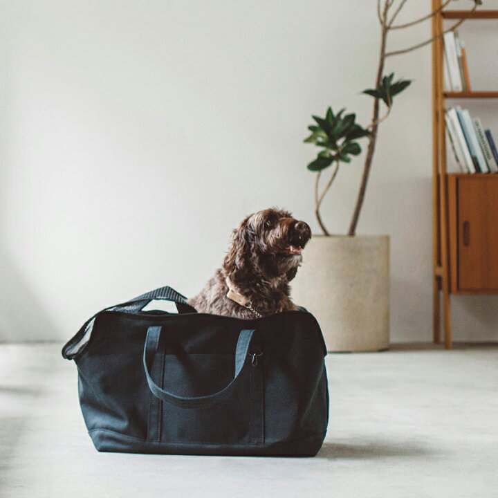 楽天市場 犬 キャリー ペット用品 愛犬用 ブラック 中型犬用 お出かけバッグ 犬 キャリーバッグ 中型犬 コッカー 柴犬 コーギー 洗濯 洗える ドッグキャリー 病院 通院 旅行 お出掛け 電車 車スクエア トート ハンプ ソリッド Ll サイズ フリーステッチ
