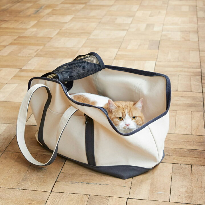 楽天市場 猫 キャリー スクエアトート ハンプ ツートン Lサイズ猫 ねこ 大きい猫 キャリーバッグ キャリー バッグ かばん 鞄 洗える 洗濯 病院 通院 帆布 キャンバス ハンプ 車 病院 シンプル おしゃれ 人気 日本製 Free Stitch