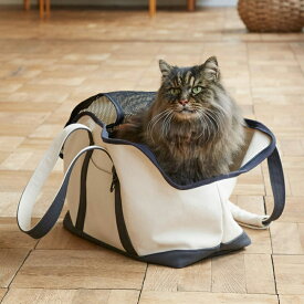 【猫　キャリー】スクエア トート キャンバス ツートン Mサイズ猫　ねこ　ネコ　猫用　ペット　ペット用　動物　キャリーバッグ　バッグ　かばん　鞄　トート　トートバッグ　帆布　キャンバス　洗える　洗濯　おしゃれ　シンプル　日本製　病院　通院