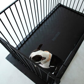 【犬 サークル】サークル シート レクタングル L（ブラック）ケージ　ゲージ　シート　マット　簡単　かんたん　ドッグ犬用品　サークル　スタイリッシュ　シンプル　マット