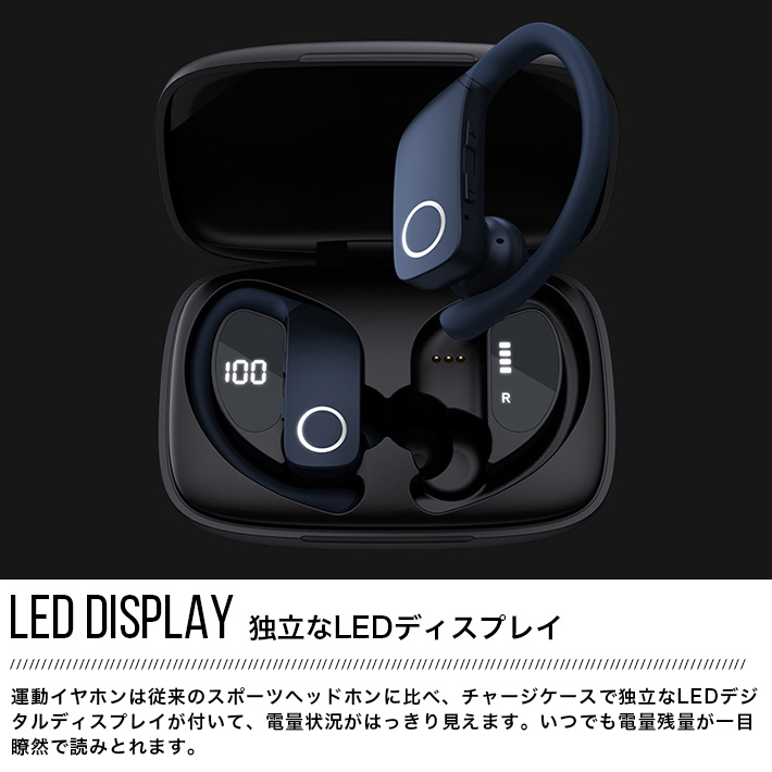 楽天市場】【最新版耳掛け式 Bluetooth5.0 イヤホン】 ワイヤレス 