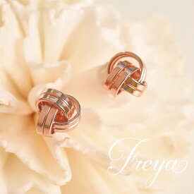 Silver925 ポスト ピアス/18KGP ゴールド 結び シンプル 人気 インフルエンサー インスタ おしゃれ アクセサリー ジュエリー かわいい 誕生日 プレゼント 女性 大人 オフィス カジュアル レディース 立体 小さい プチピアス デイリー ねじり ワンポイント 小粒