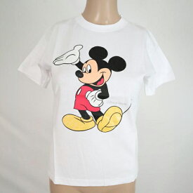 《お買い得》ディズニー Disney ミッキーマウス MICKEY MOUSE 半袖 プリント Tシャツ コットン100% サイズL ホワイト レディース LCT412