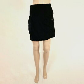 《90%OFF》ミスシックスティMISS SIXTY ベロア 台形スカート ミニ丈 サイズXS(W58) ブラック レディース LSK798