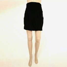 《90%OFF》ミスシックスティMISS SIXTY ベロア 台形スカート ミニ丈 サイズS(W63) ブラック レディース LSK799
