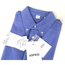 《70%OFF》アスペジ ASPESI イタリア製 半袖 鹿の子 ポロシャツ サイズXS ブルー メンズ MSH146