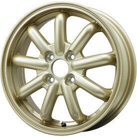 【新品 軽自動車】 夏タイヤ ホイール4本セット 165/55R14 ダンロップ ルマン V+(ファイブプラス) ブランドルライン ストレンジャーKST-9改 ゴールド 14インチ(送料無料)