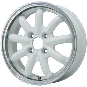 【ホイール単品4本セット】 BRANDLE-LINE ブランドルライン ストレンジャーKST-9改 ホワイト/リムポリッシュ 4.5J 15インチ(送料無料)