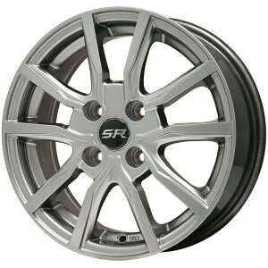 【ホイール単品4本セット】 ELBE エルベ Vスポーク メタリックグレー 5.5J 14インチ(送料無料)