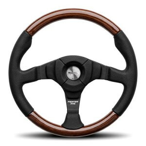 【正規輸入品】MOMO モモ ステアリング ハンドル FIGHTER EVO LEATHER&WOOD ファイター エボ レザー&ウッド 35Φ F-34 送料無料(沖縄・離島除く)
