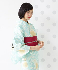 単品 浴衣「百合と秋草」公式 ふりふ ふりふセレクト 浴衣 yukata ゆかた レディース 女性 ユカタ 綿 コットン 百合 ゆり ユリ 花柄 総柄 レトロ モダン 水色地 20代 30代 40代 大人 粋 大正ロマン ギフト プレゼント 実用的