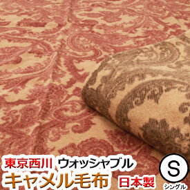 洗えるキャメル毛布 東京西川 日本製 FA7500