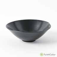 【波佐見焼】ビューティフルカラー｜浅ボウル｜中鉢｜漆黒｜ブラック｜φ16.5cm×H6cm｜カラフルな器《税…
