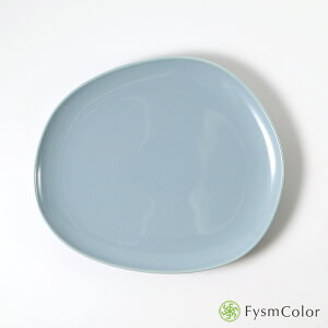 【白山陶器】【波佐見焼】ペトラ プレート(L) グレイ/ライトグレイ/灰色/gray|約24.5×21cm/約520g|盛皿/パスタ皿/カレー皿/変形ラウンドプレート/変形丸皿《税込3,980円以上で送料無