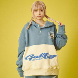 GALFY OFFICIAL 【色渋スウェットアノラック】 ガルフィー ヤンキー オシャレ おしゃれ かわいい かっこいい メンズ レディース 男女兼用 ユニセックス 黒 青 茶 ブラック ブルー ブラウン 134024