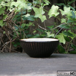 5寸鉢(しのぎ茶):ポープ奈美:066144