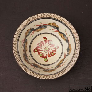 赤絵6寸深鉢(線彫唐草紋):國場 一:094036-2