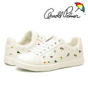 【2/10 20時〜4H限定PT10倍】【20%OFF】 アーノルドパーマー Arnold Palmer スニーカー レディース 軽量 ローカット コートシューズ ロゴ 紐靴 レースアップ シンプル 白 黒 ホワイト ブラック フラット 通勤 通学 アルバイト