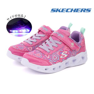 �y12/20 20���`4H����PT10�{�z�y30%OFF�z �X�P�b�`���[�Y �L�b�Y ���� �X�j�[�J�[ ����C SKECHERS �W���j�A ���̎q �q���C �n�[�g ���C�c �u�M�[ ���u 303257L LED �n�[�g ���� �L���L�� �}�W�b�N�e�[