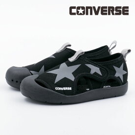 【4/1 20時～4H限定PT10倍】【10%OFF】 キッズ ジュニア コンバース CONVERSE サンダル キッズ CVスター サンダル 子供靴 男の子 女の子 水陸両用 マジックテープ 通気性 速乾 ブラック ネイビー ブルー ピンク