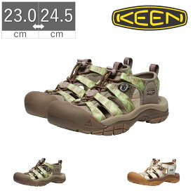 【6/5 20時～4H限定P10倍】【全品100円CP】【SS限定28%OFF】 キーン KEEN レディース サンダル ニューポート レトロ 1027455 1027456 カーキ ベージュ スポーツサンダル スポサン 軽量