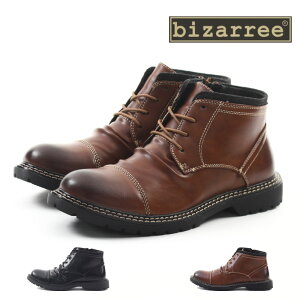 【10/25 20時〜4H限定10%CP】【50%OFF】 メンズ ブーツ ミドルブーツ 幅広 3E 防水 防滑 4cm防水 晴雨兼用 カジュアル きれいめ ビザリー bizarree KH-50290