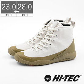 【6/5 20時～4H限定P10倍】【全品100円CP】【SS限定28%OFF】 ハイテック HI-TEC メンズ レディース スニーカー アマクロ HT AMACRO HI 2 アウトドア キャンプ ホワイト 白 ハイカット 撥水 レインスニーカー ゴム紐