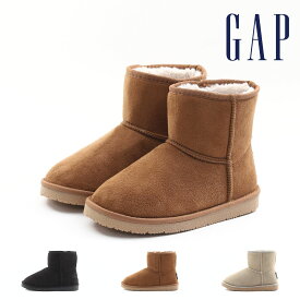 ギャップ GAP レディース ショートムートンブーツ GPL32353 ブーツ ショートブーツ 暖かい 防寒 シンプル かわいい もこもこ