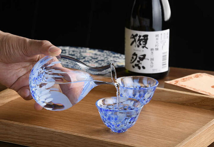 楽天市場】津軽びいどろ 岩清水 徳利 おちょこ 3点セット とっくり 盃 