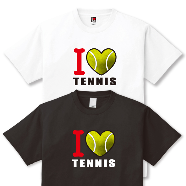 ブランド雑貨総合 開店記念セール テニスを愛する人たちへ テニス部はこの部活Tシャツで決まり I LOVE TENNIS テニス部の部活Tシャツ 激安 ugcchu.com ugcchu.com