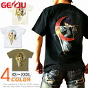GENJU Tシャツ メンズ 天使 翼 綺麗め 女性 羽 アメカジ ストリート系 グラフィティ 肖像画 ブランド tシャツ ティーシャツ 半袖 長袖 ロンT 天使の肖像 ブラック 黒 カーキ ホワイト 白 大きめサイズあり XXL XXXL 2L 3L 4L 90-140cm XS-XXXL