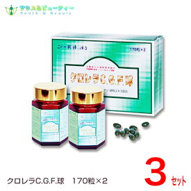 クロレラC.G.F.粒(170粒×2個入り)×3箱明治製薬 まとめ買いがお得！！ダイエットに！Lカルニチン、酵母エキスビタミンB・E、葉酸配合栄養機能食品