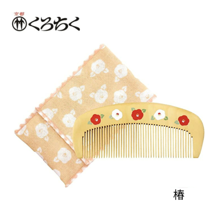 楽天市場】くろちく 椿堂潤いつげ櫛（ケース付） 椿 日本製 美濃焼 和