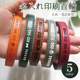 犬 首輪 小型犬 犬首輪 名入れ オリジナル 刺繍 名前入り首輪 犬 犬用首輪 いぬ 中型犬 おしゃれ かわいい 安全 迷子札 ペット用品