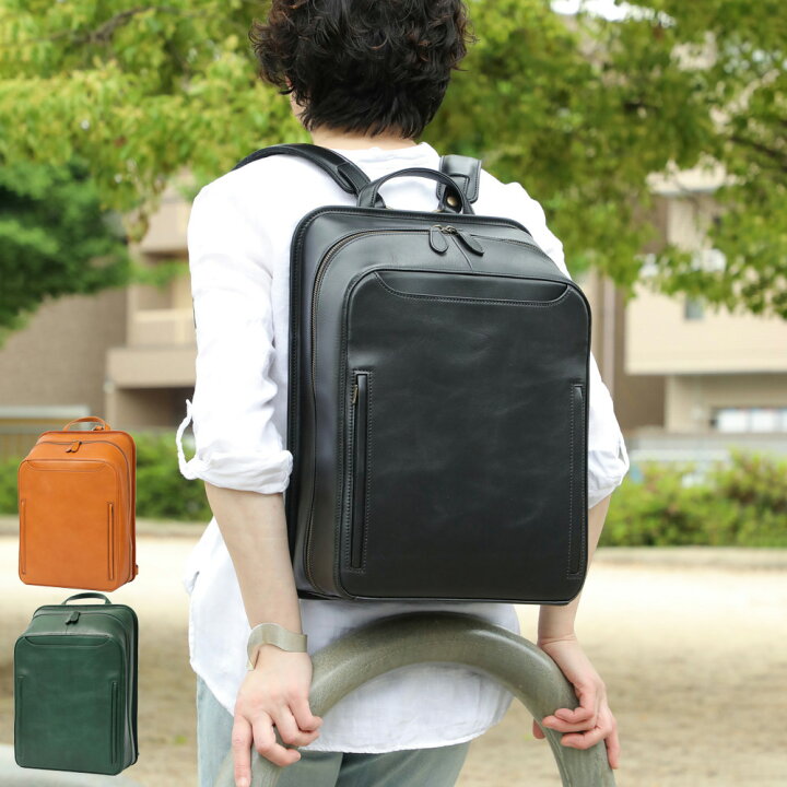 楽天市場】リュック 日本製 本革 高級 スクエアバッグ SQUARE BAG 