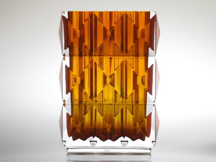 楽天市場】バカラ 花瓶 ○ ルクソール フラワーベース オレンジ 20.5cm  