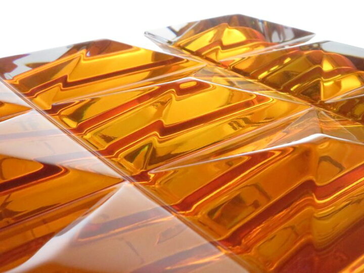 楽天市場】バカラ 花瓶 ○ ルクソール フラワーベース オレンジ 20.5cm  