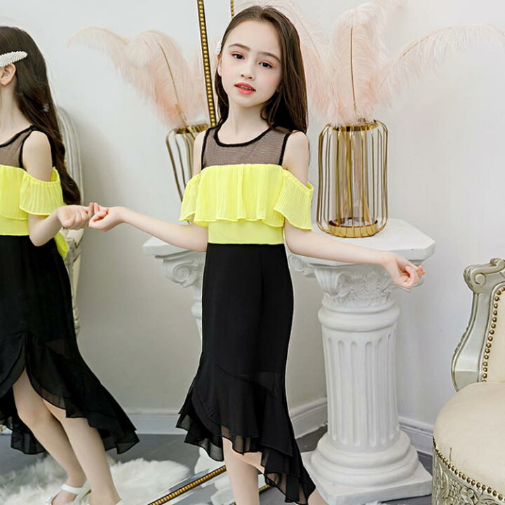 楽天市場 子供ワンピース ダンス衣装 ダンスワンピース カラフル ドレス フレアスカート キッズ 女の子 ジュニア ラテンダンス 社交ダンス 衣発表会 イベント ステージ衣装 可愛い 新作 ギュリック