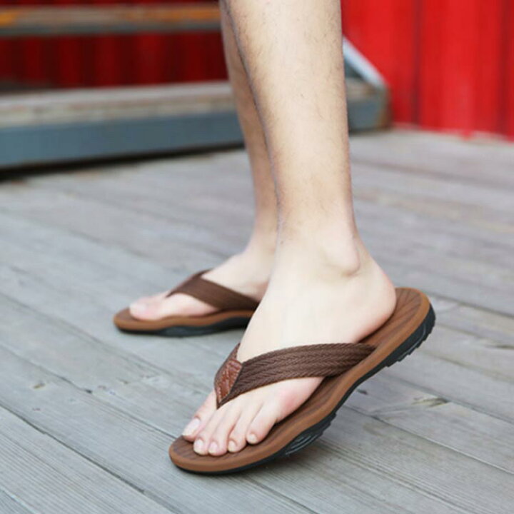 楽天市場 ビーチサンダル メンズ サンダル トングサンダル お洒落 痛くない 滑り止め カジュアルシューズ 夏季 旅行 履きやすい 軽量 夏用 リラックス ギュリック