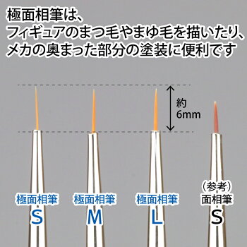 楽天市場 神ふで 極面相筆s M L 直販限定 日本製 模型用 超極小筆 超極細筆 塗装筆 ゴッドハンド公式 楽天市場店