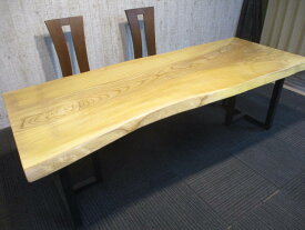 1142 タモ 一枚板 ダイニング 座卓 ローテーブル テーブル 一枚板テーブル 長さ 210cm 奥行 83～81～85cm 厚み 5.0cm