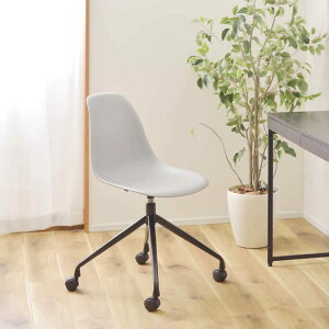 カトル 回転チェア ( チェア 回転チェア デスクチェア オフィスチェア 座面回転 キャスター付き 移動可能 肘なし アームレス シェル型 曲線美 スタイリッシュ シンプル おしゃれ ホワイト グ