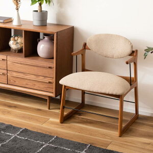 フロアチェアH ( フロアチェア チェア おしゃれ 一人暮らし ファブリック 木製 肘つき アームレスト リビング ダイニング ナチュラル クッション 大きめ ゆったり )