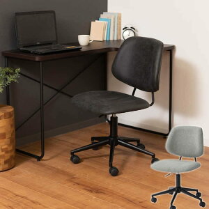 デスクチェア ( チェア 回転チェア デスクチェア オフィスチェア 座面回転 キャスター付き 移動可能 肘なし アームレス クロスレザー ファブリック スタイリッシュ シンプル おしゃれ グレ