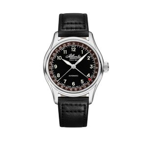 �A�g�����e�B�b�N ���[���h�}�X�^�[�I�[�g�}�e�B�b�N �|�C���^�[�f�C�g 52782.41.93 �r���v �����Y ������ Atlantic Worldmaster Automatic Pointer Date ���U�[�X�g���b�v