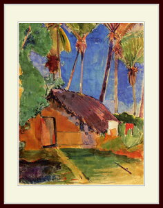 �S�[�M�����E�uThatched Hut under Palm Tre�v